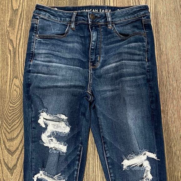American Eagle Womens High-Rise Jegging Jeans Next Level Stretch Blue Size 12 - Picture 3 of 12